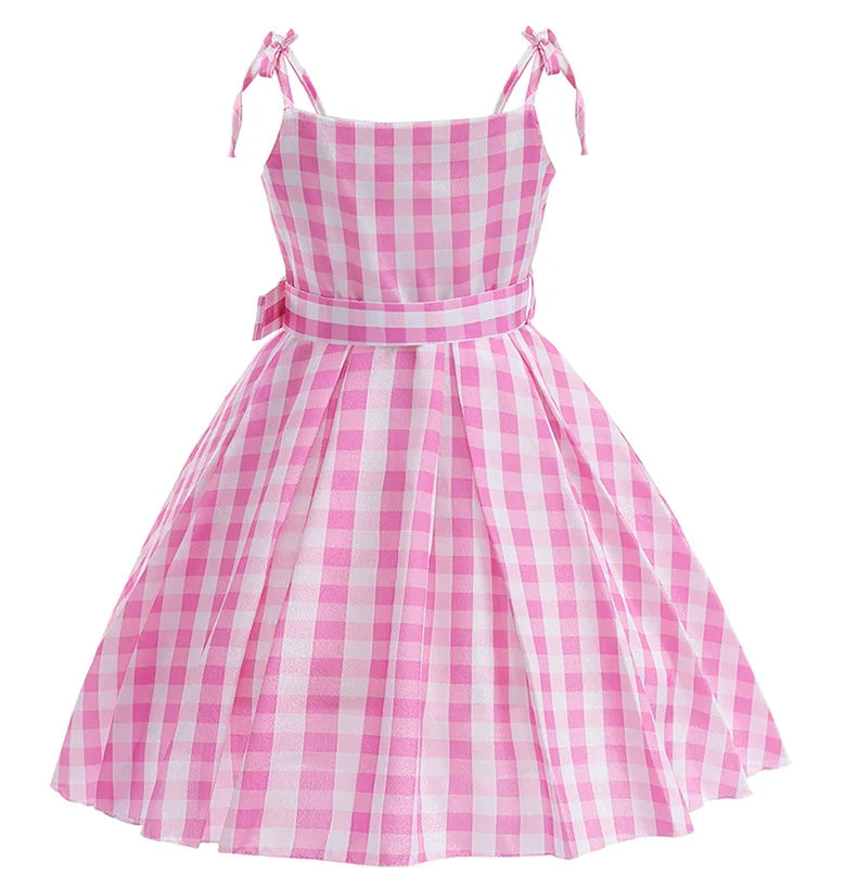 Costume fille Barbie vintage rose dos