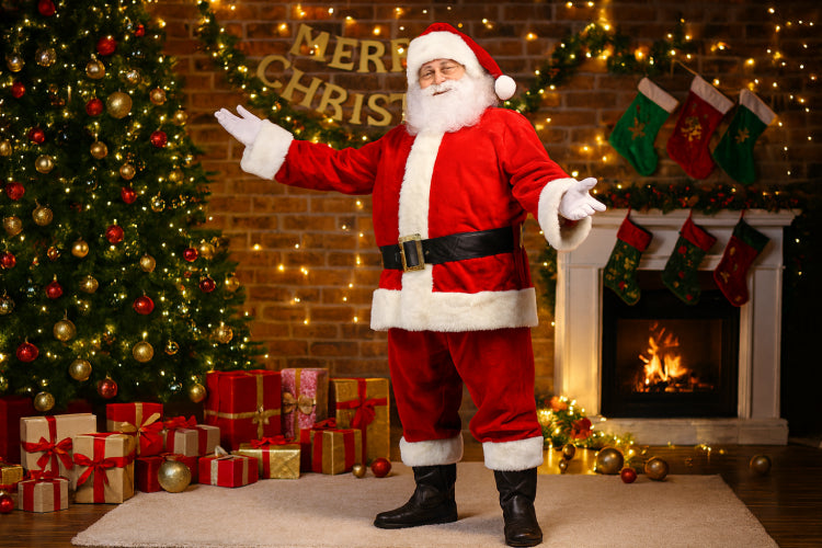 Costume père noël vintage cadeaux