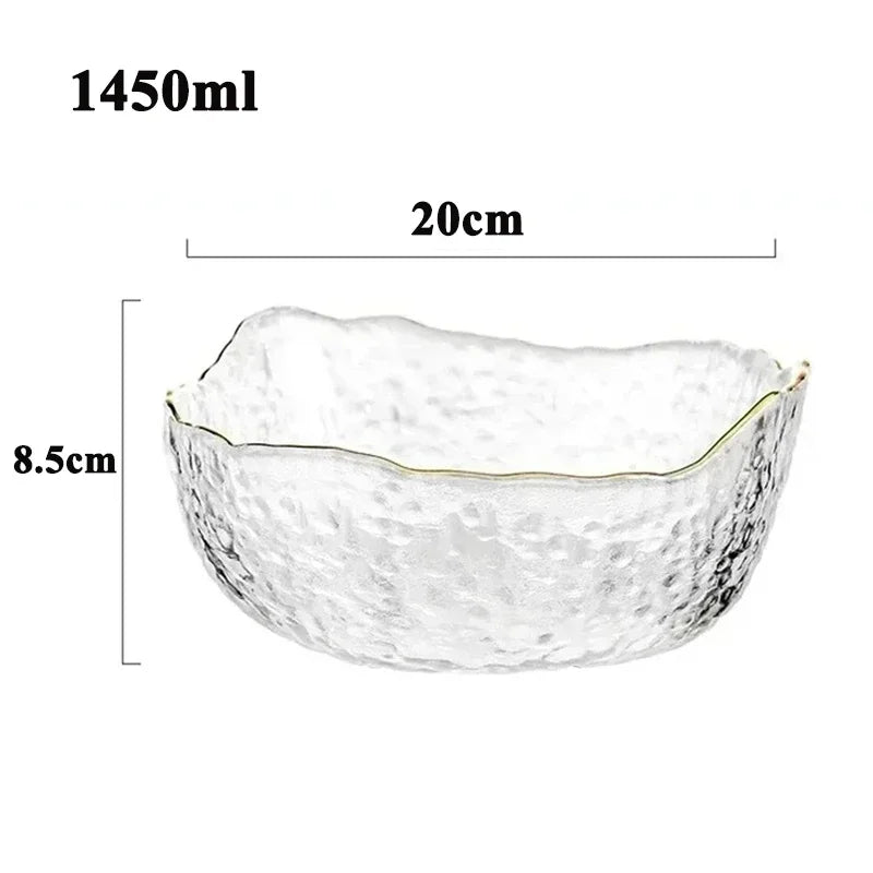 Coupe à fruit en verre vintage 1450