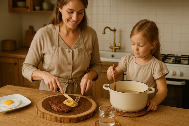 Cuisine bois vintage maman