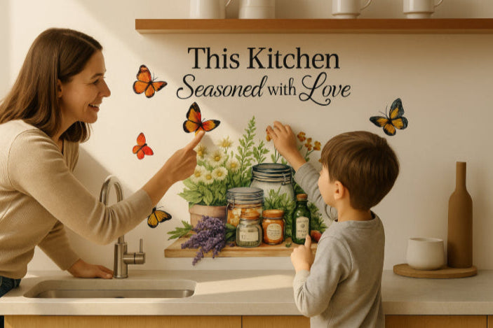 Décoration murale cuisine vintage maman