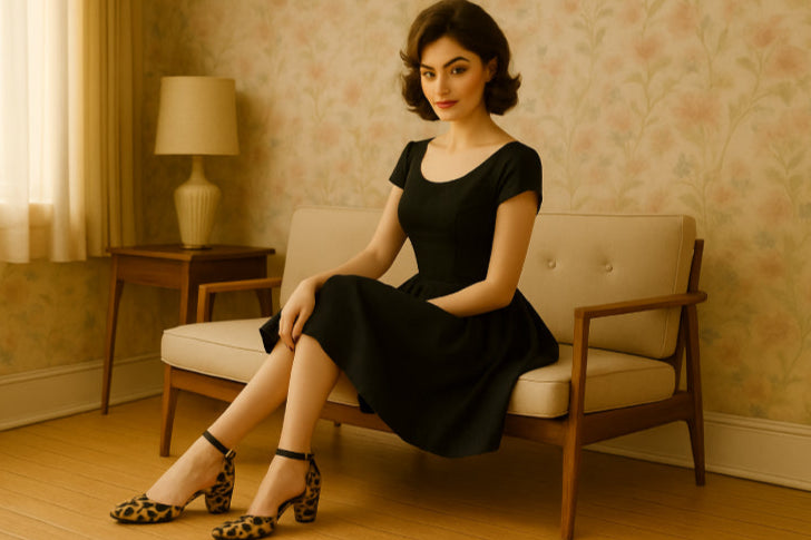 Escarpins vintage léopard femme