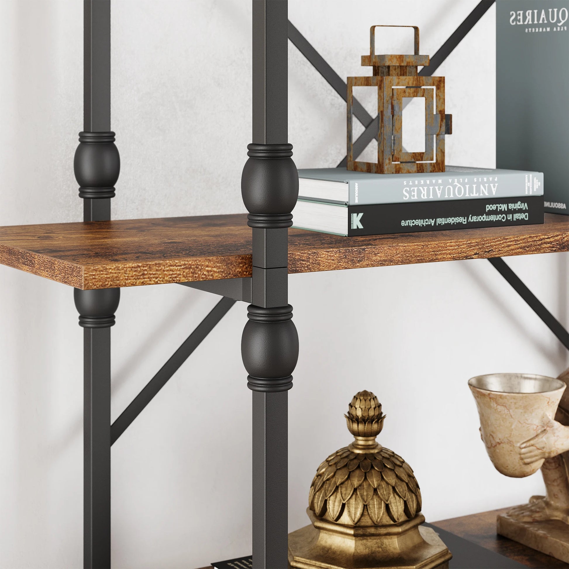 Etagère industrielle vintage détail