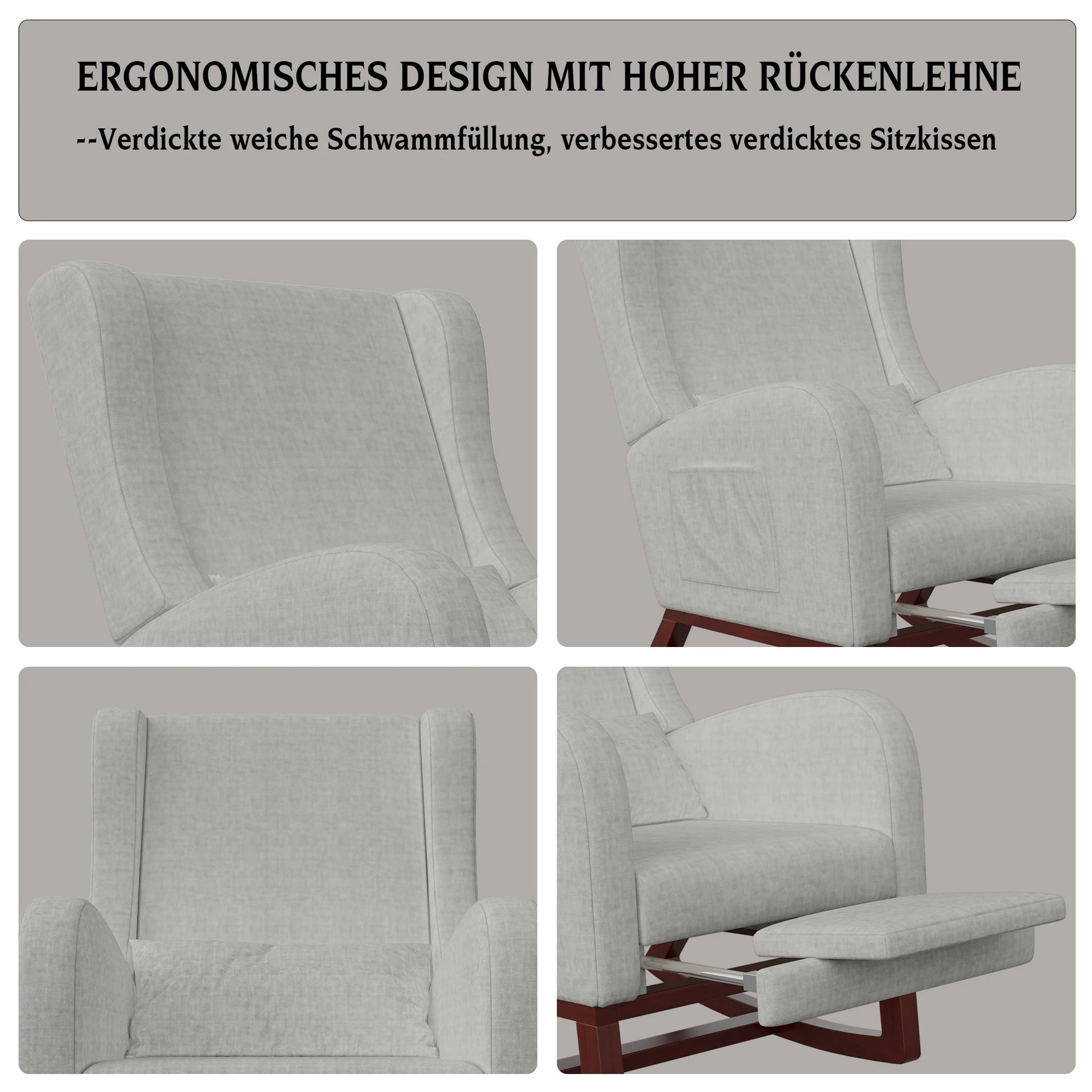 Fauteuil à bascule vintage  details