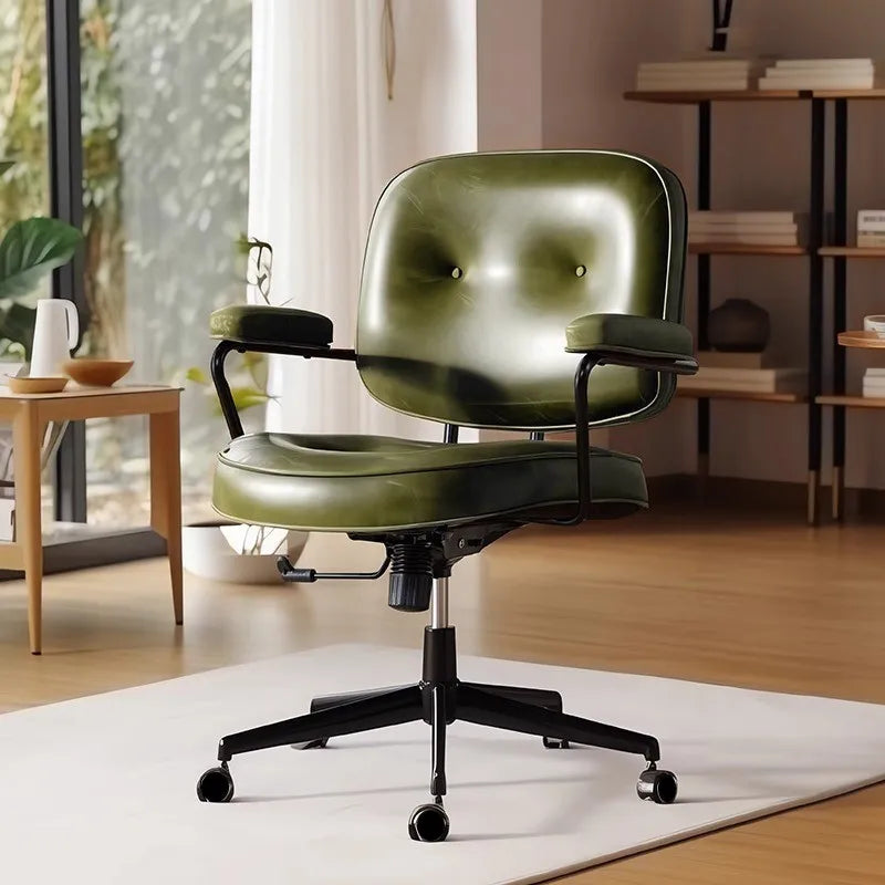 Fauteuil de bureau vintage vert