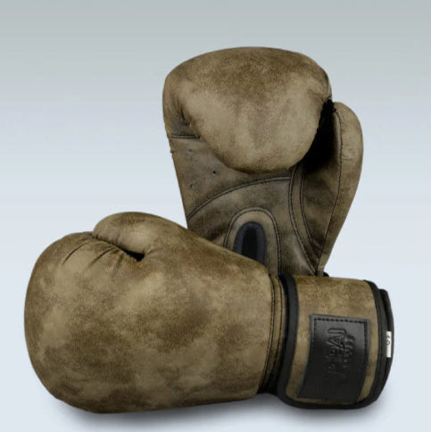 Gants de boxe vintage vert et noir