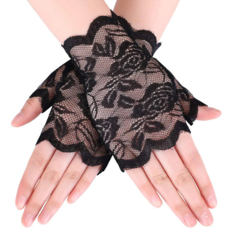 Gants femme vintage noir