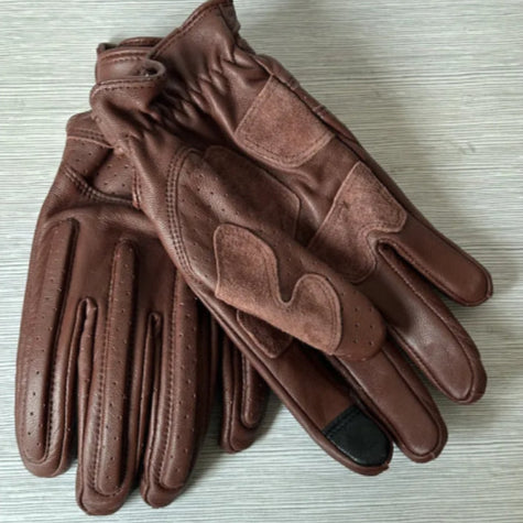 Gants homme vintage marron cuir
