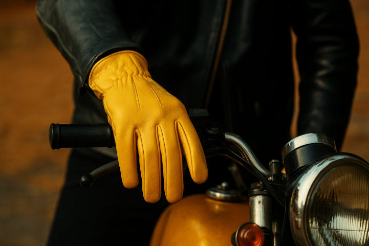 Gants moto vintage cuir