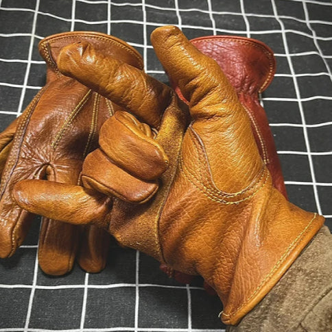 Gants moto vintage doigts
