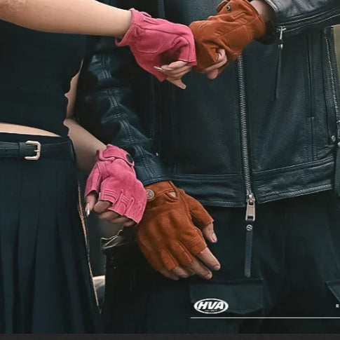 Gants moto vintage été couple