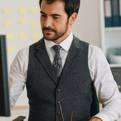 Gilet costume homme vintage travail