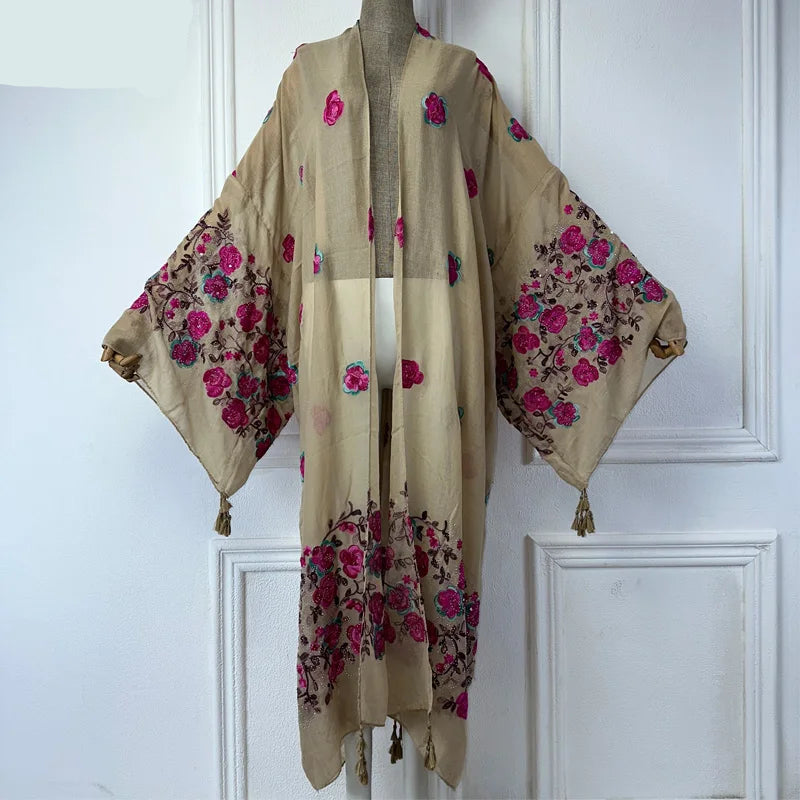 Gilet long vintage bohème