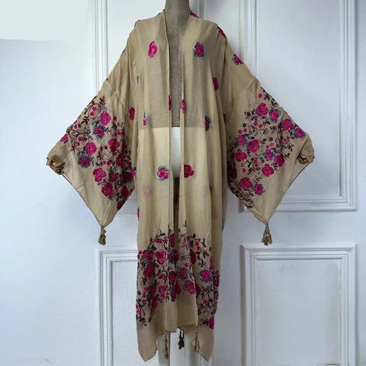 Gilet long vintage bohème