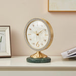 Horloge de bureau vintage en laiton - Vignette | StyleVintage™
