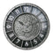 Horloge industrielle vintage argent