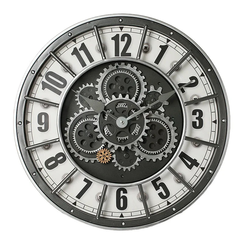 Horloge industrielle vintage noir