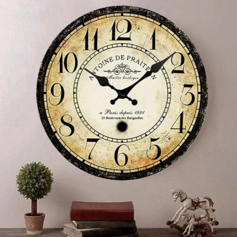 Horloge murale vintage livre