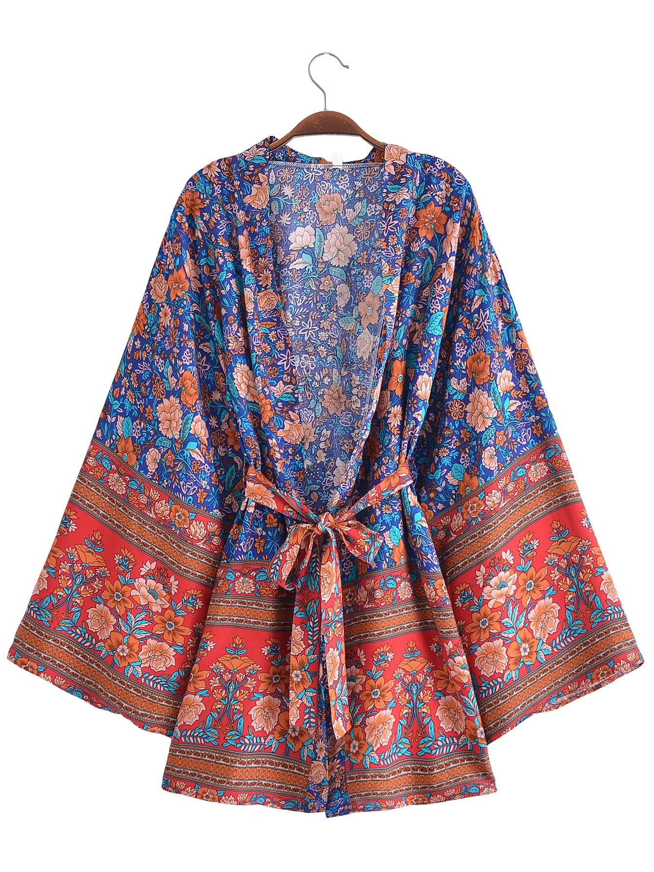 Kimono court vintage rouge