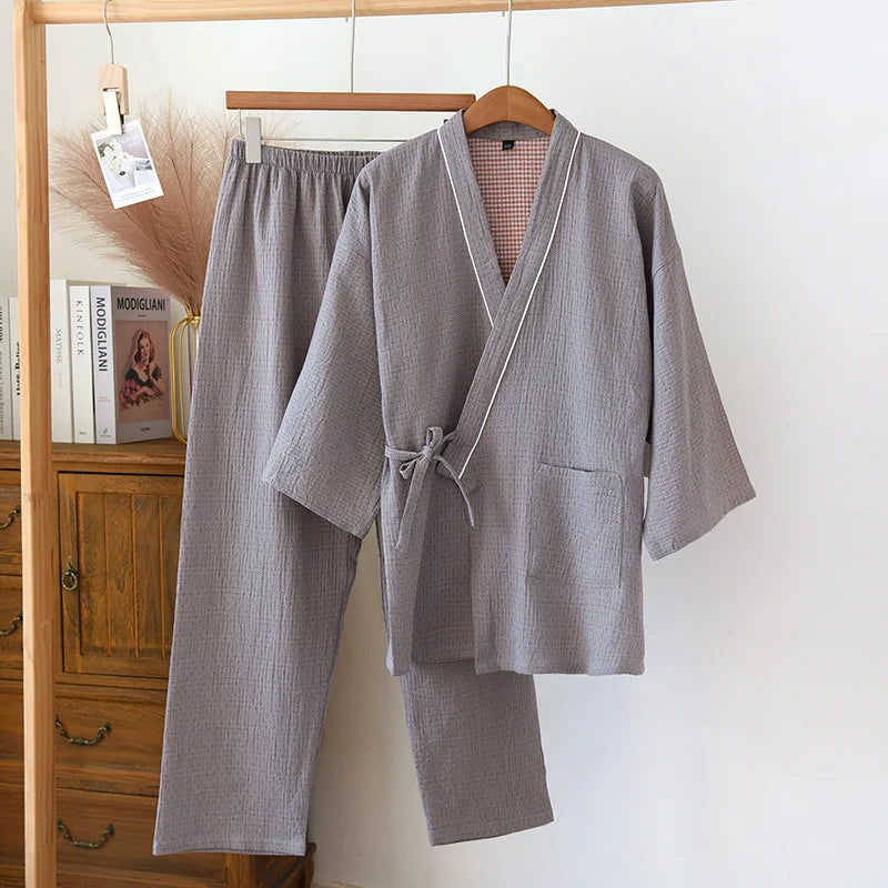 Kimono pyjama vintage gris