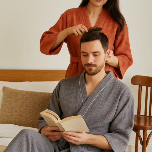 Kimono pyjama vintage lisant