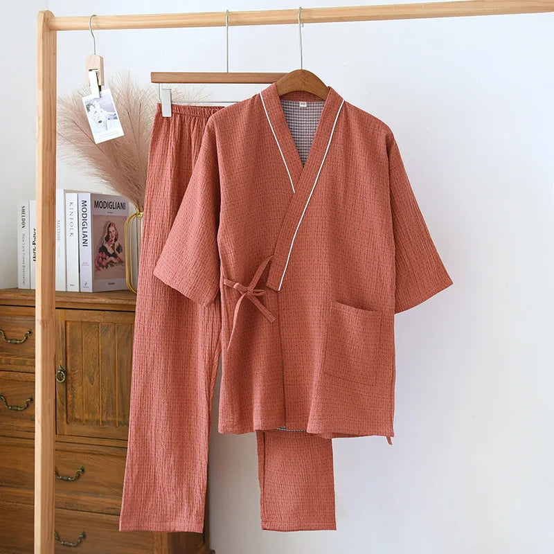 Kimono pyjama vintage rouge