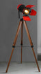 Lampadaire industrielle vintage rouge noir