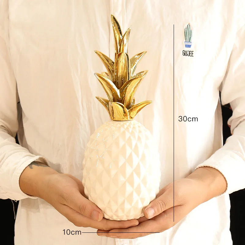 Lampe ananas vintage blanc 30cm