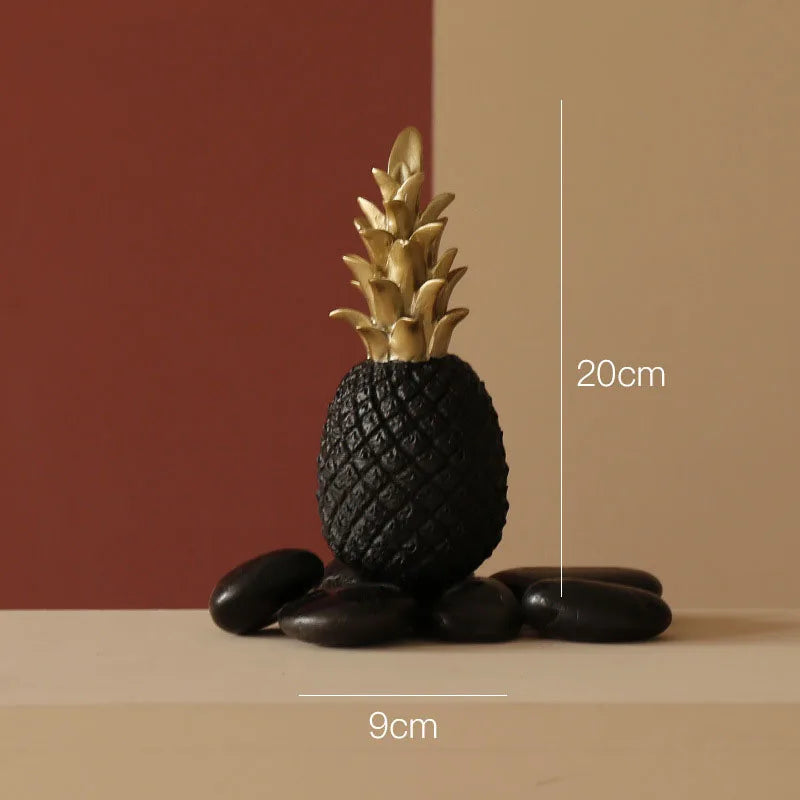 Lampe ananas vintage noir 20cm