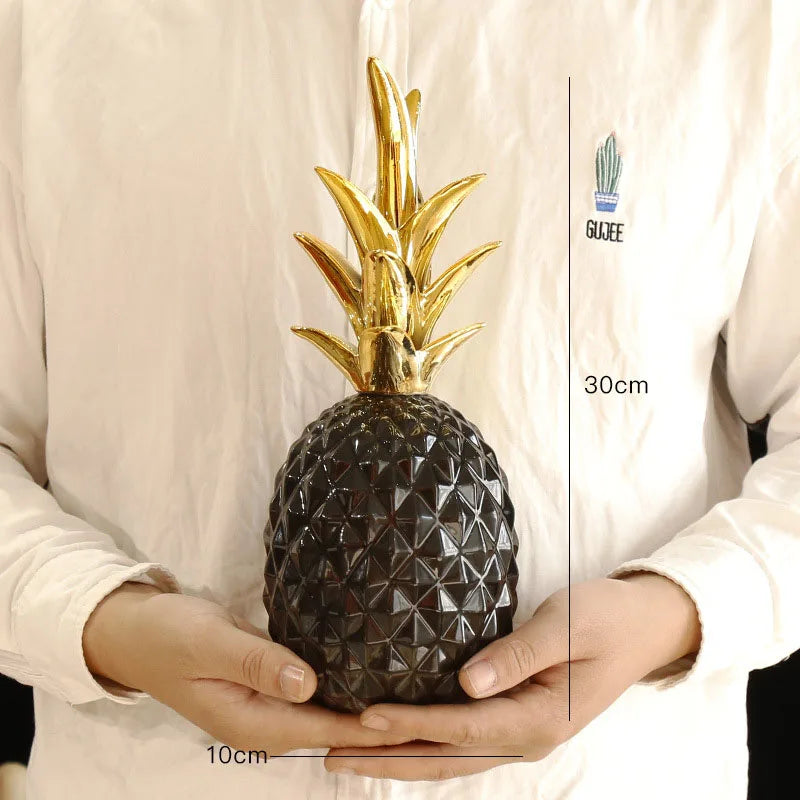 Lampe ananas vintage noir 30cm