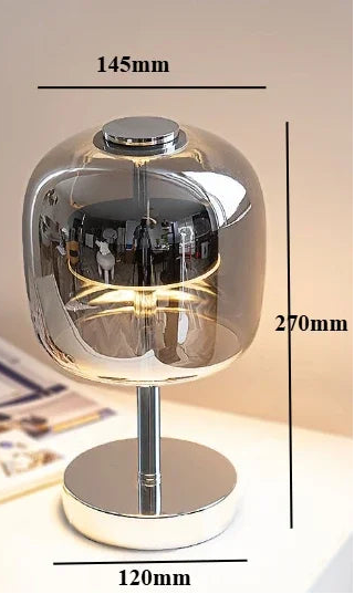 Lampe art vintage argent