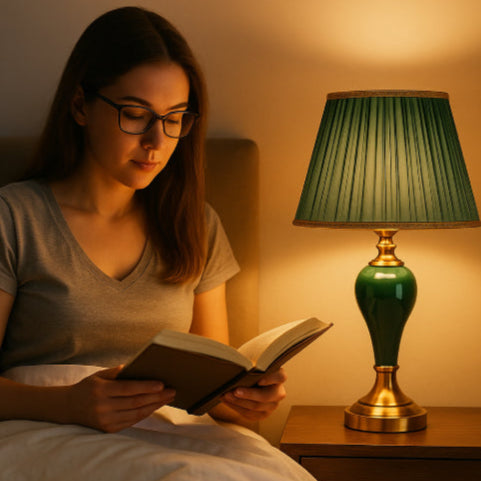Lampe céramique vintage lisant