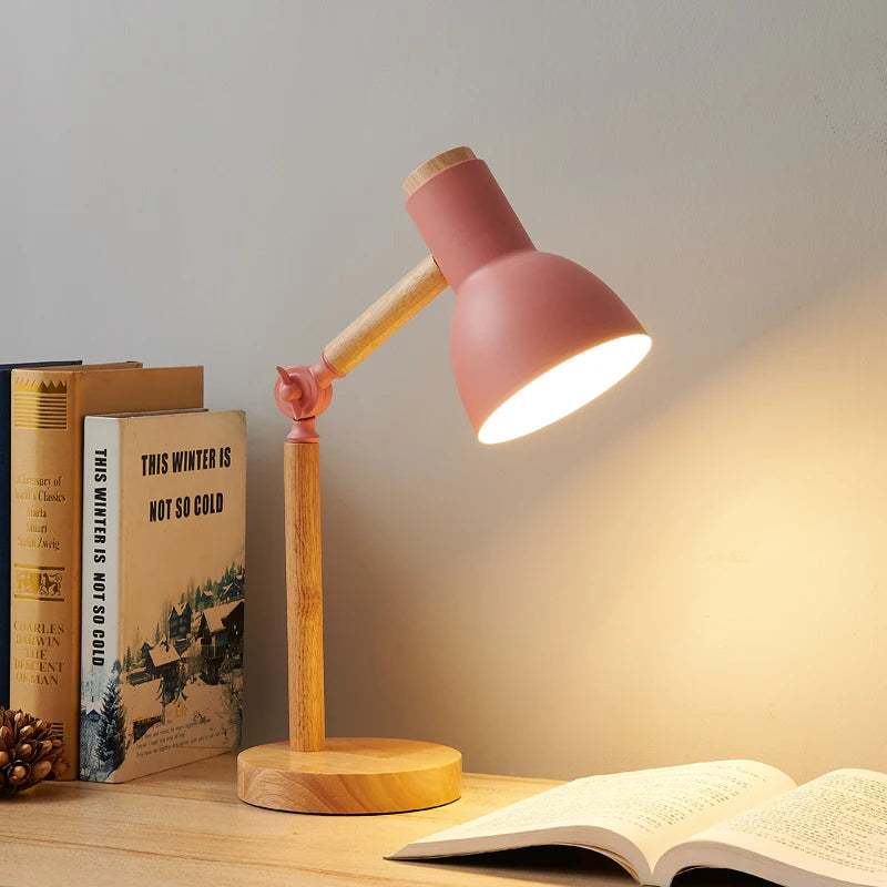 Lampe de bureau vintage rose