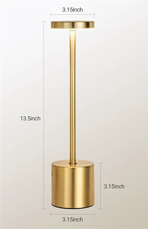 Lampe de table vintage or