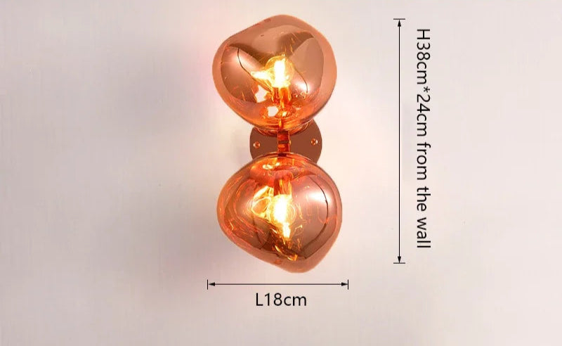 Lampe lave vintage rose doré