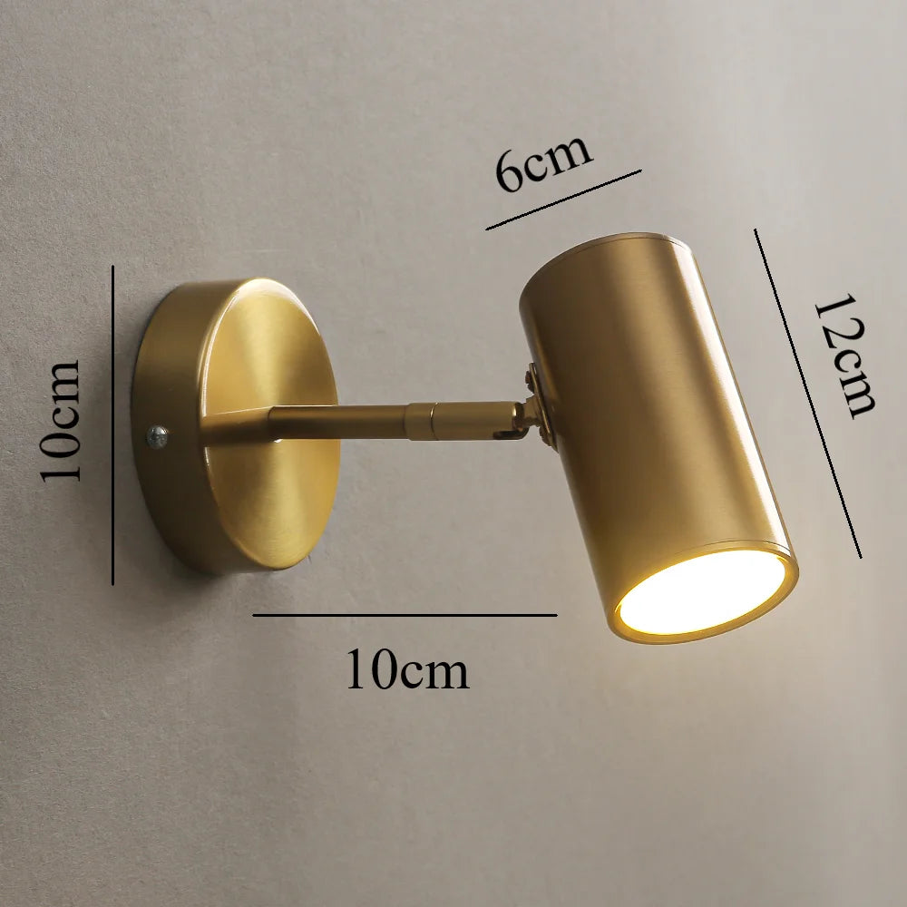 Lampe murale vintage or
