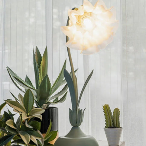 Lampe à poser vintage plante