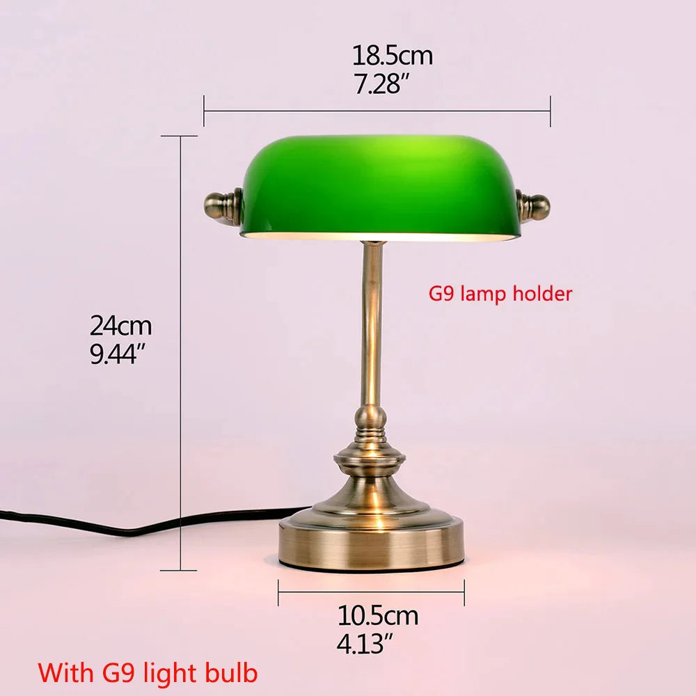 Lampe verte vintage taille