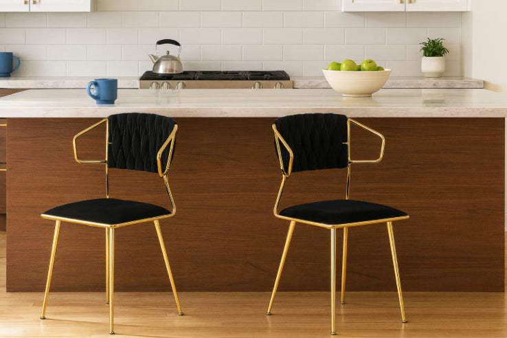 Lot de 2 chaises de salle à manger rétro cuisine