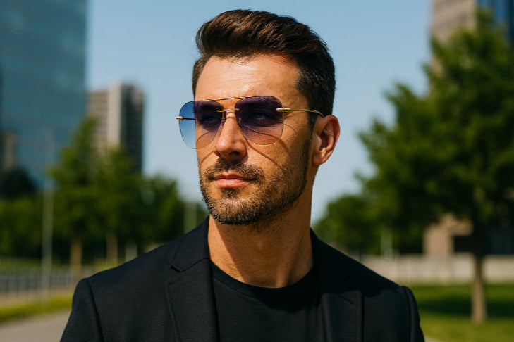 Lunette aviateur vintage homme