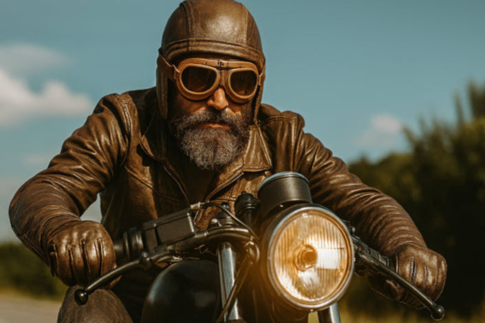 Lunette moto vintage homme