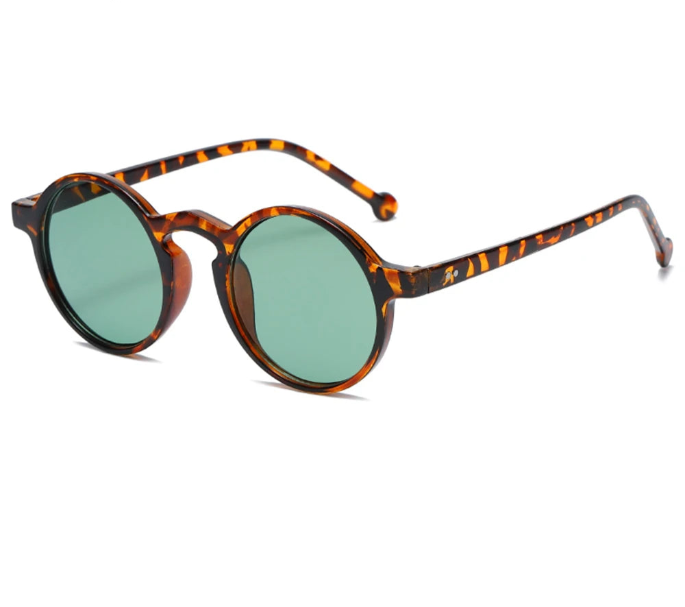 Lunette ronde vintage homme leopard