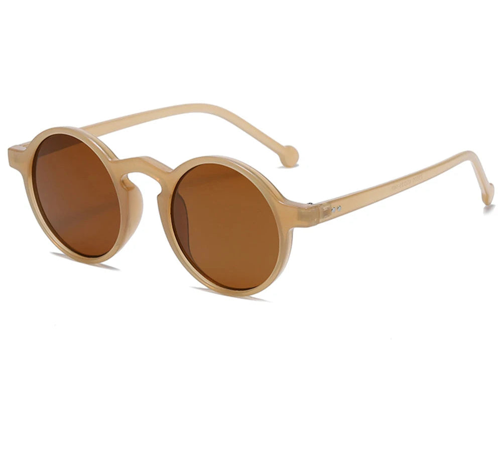 Lunette ronde vintage homme marron