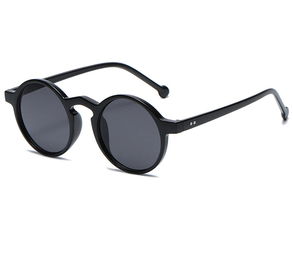 Lunette ronde vintage homme noir