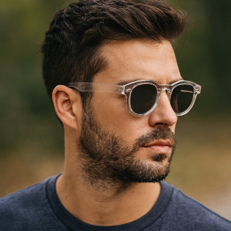 Lunette vintage homme noir blanc