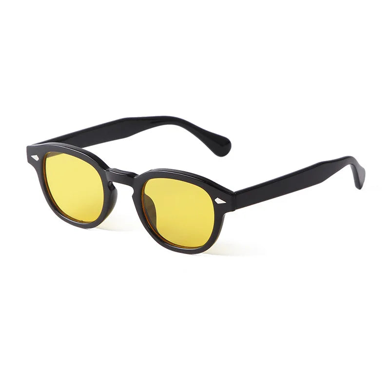 Lunette vintage homme verre jaune
