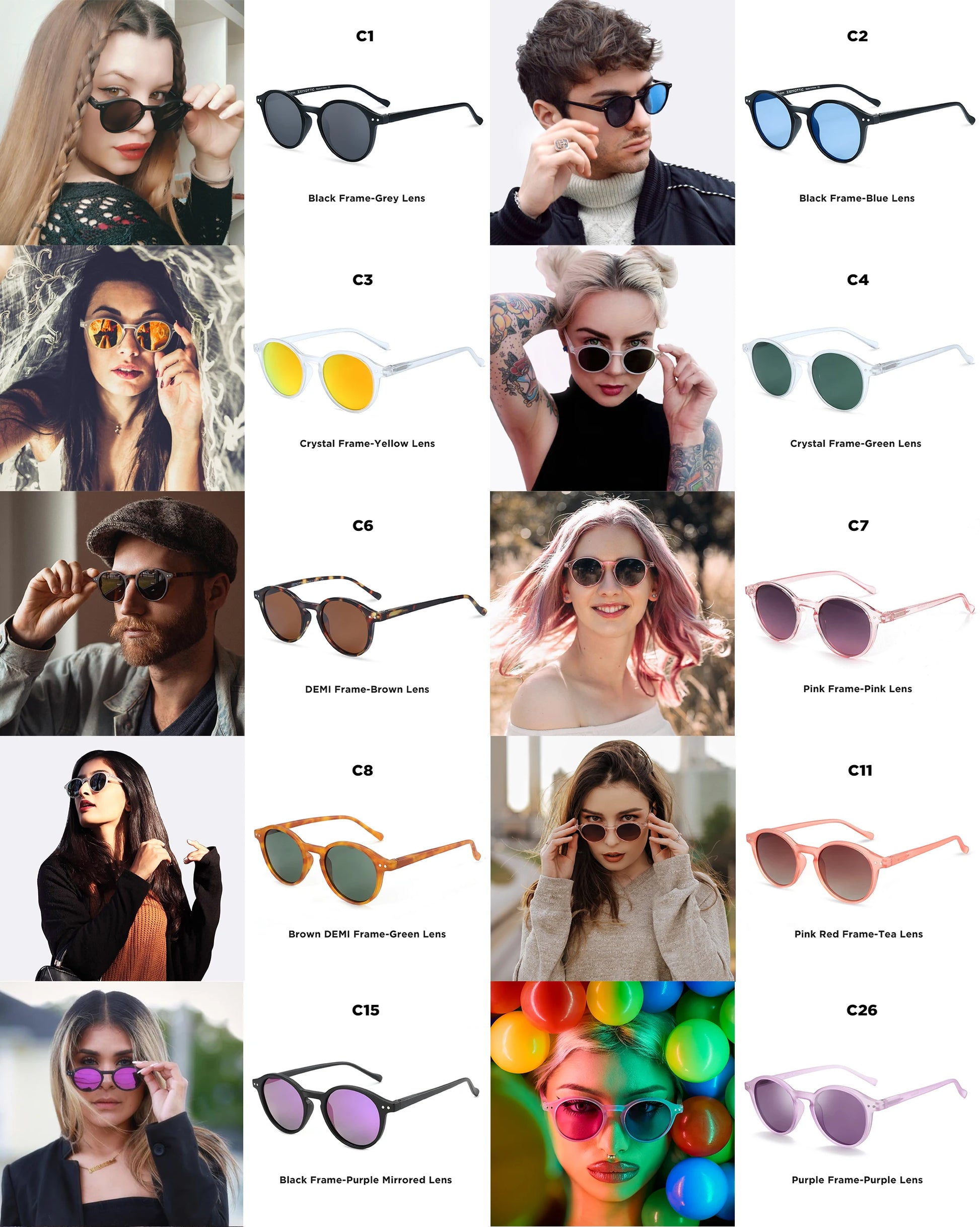Lunettes de soleil rétro modèles