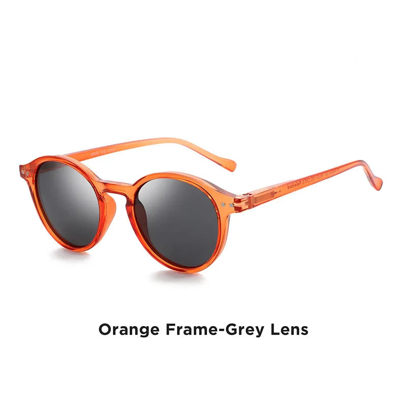 Lunettes de soleil rétro orange transparent