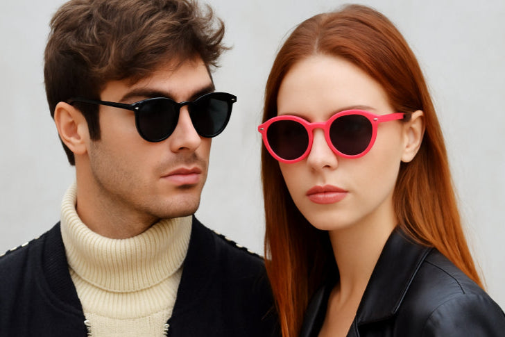 Lunettes de soleil rétro rose homme femme
