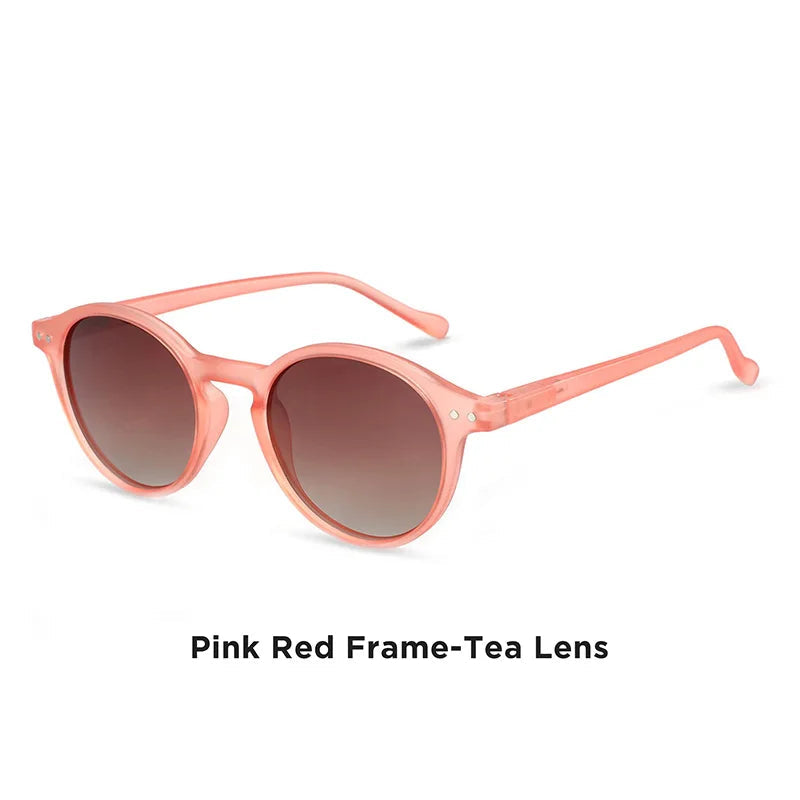 Lunettes de soleil rétro rose transparent